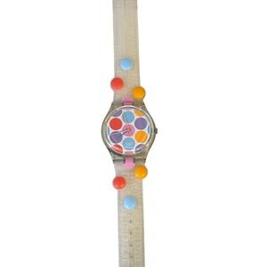Vintage Swatch Pois Watch 1992 Spring Summer GG114 Clear Polka Dot Pop Art